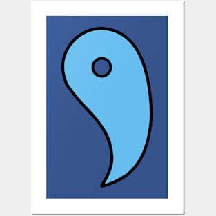 Magatama Light Blue Posters and Art